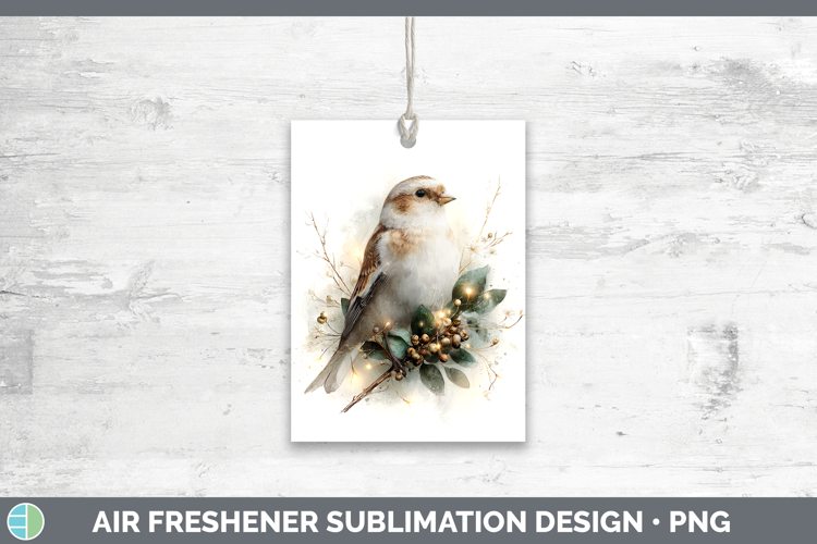 Snow Bunting Birds 01 Christmas Botanicals Air Freshener Sub