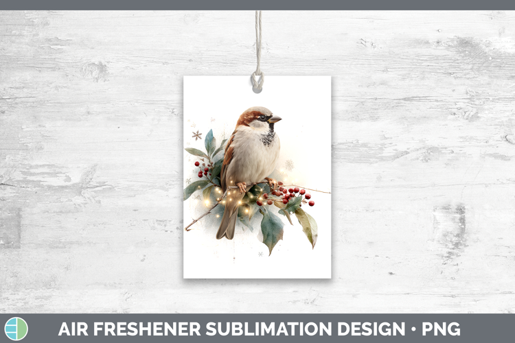 Sparrow Birds 01 Christmas Botanicals Air Freshener Sublimat