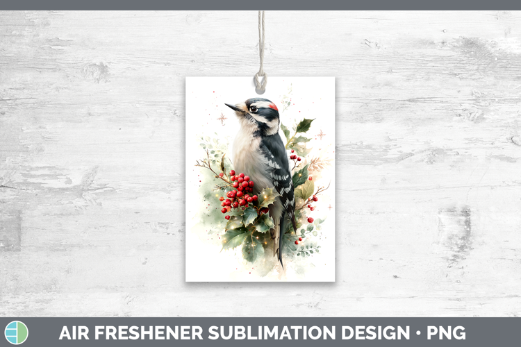 Woodpecker Birds 01 Christmas Botanicals Air Freshener Subli