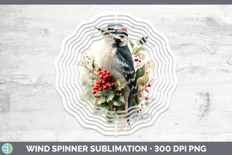 GorgeousBirds 01 Christmas Botanicals Wind Spinner design.