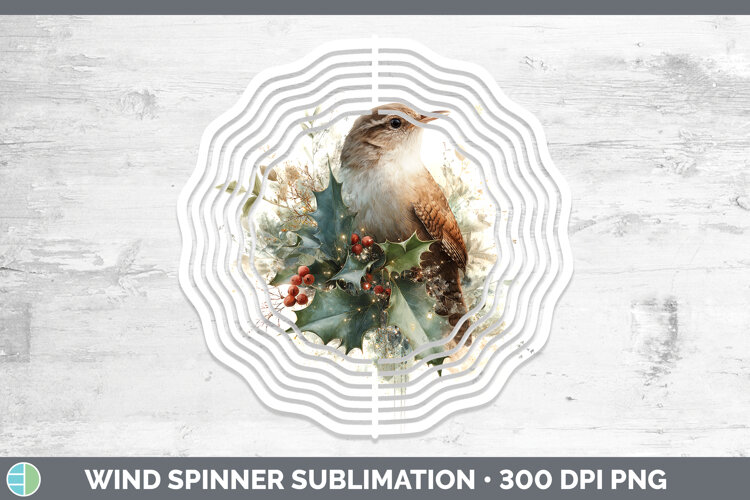 GorgeousBirds 01 Christmas Botanicals Wind Spinner design.