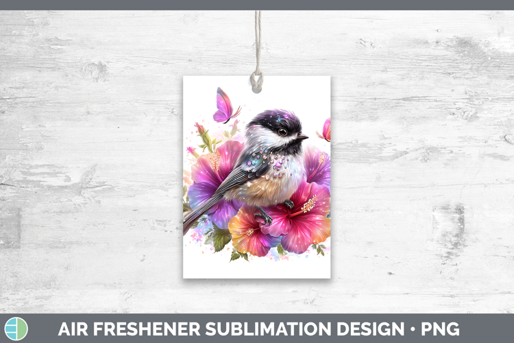 Birds 01 Floral Summer Chickadee Air Freshener Sublimation C