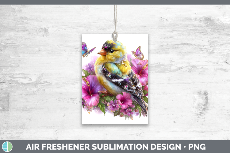 Birds 01 Floral Summer Goldfinch Air Freshener Sublimation C
