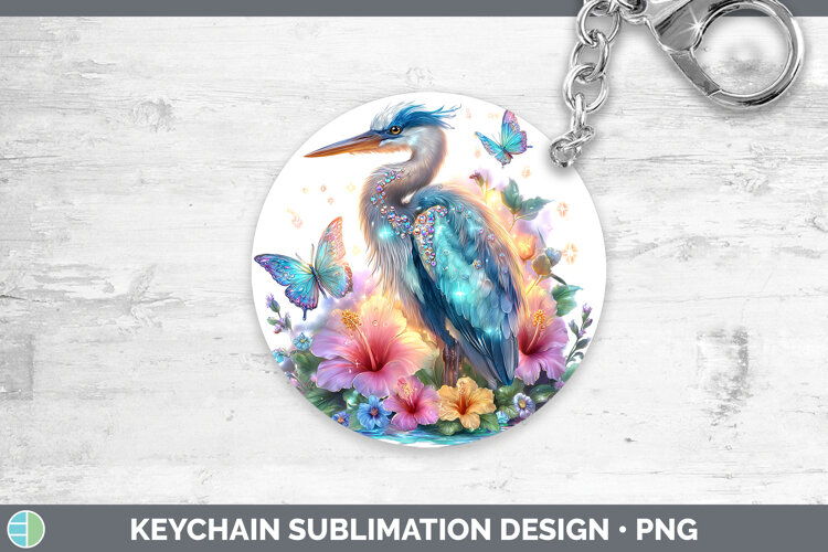 GorgeousBirds 01 Floral Summer Keychain design.
