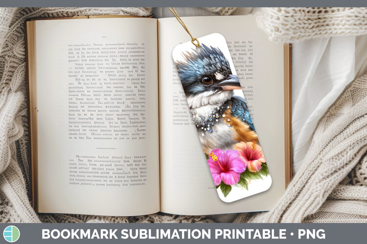 GorgeousBirds 01 Floral Summer Bookmark design.