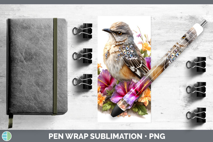 GorgeousBirds 01 Floral Summer Pen Wrap design.