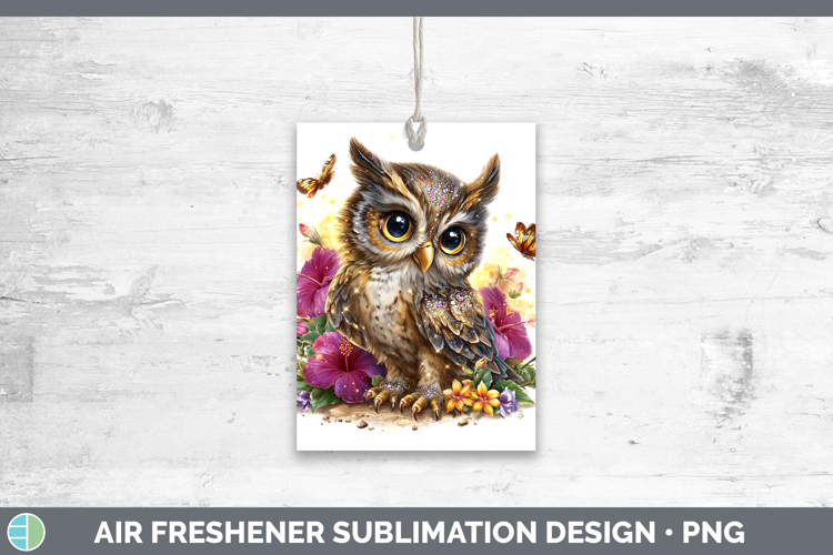 Birds 01 Floral Summer Owl Air Freshener Sublimation Car Fre