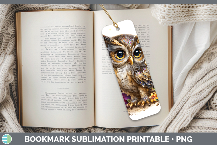 Birds 01 Floral Summer Owl Bookmark Sublimation Printable De