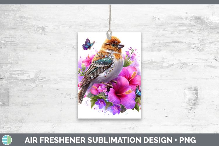 Birds 01 Floral Summer Pine Grosbeak Air Freshener Sublimati