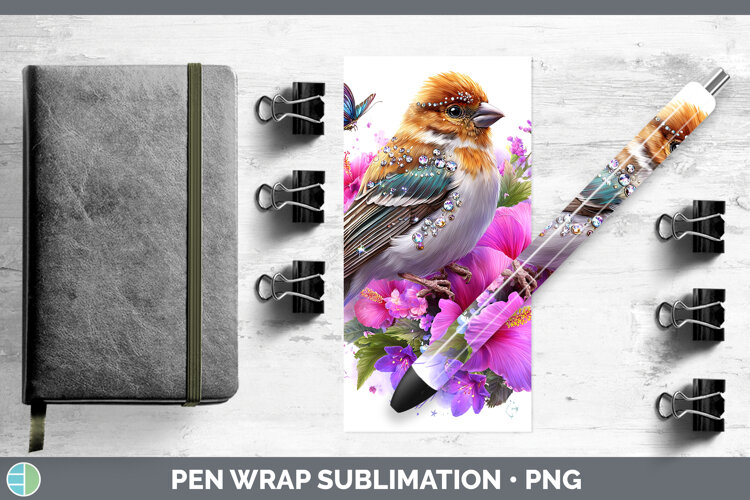 GorgeousBirds 01 Floral Summer Pen Wrap design.