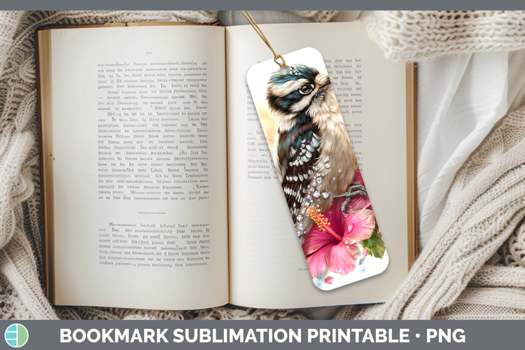 Birds 01 Floral Summer Woodpecker Downy Bookmark Sublimation