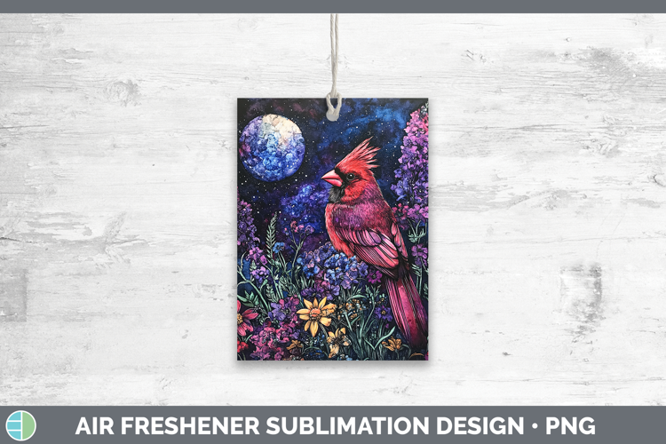 Birds 01 Galaxy Cardinal Air Freshener Sublimation Car Fresh