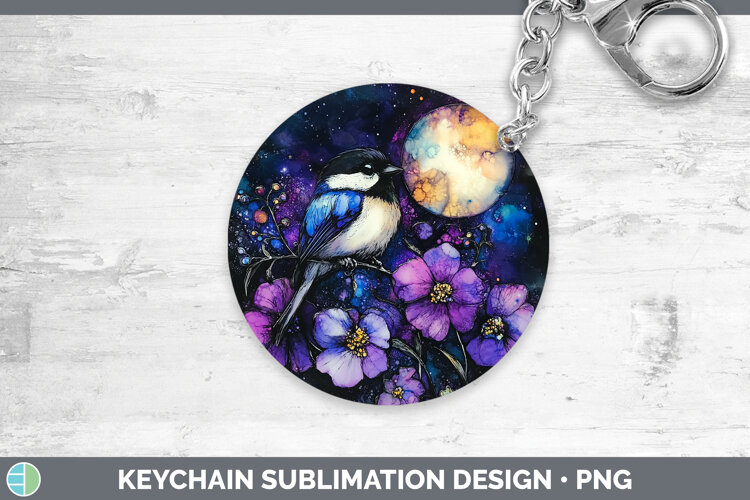 GorgeousBirds 01 Galaxy Keychain design.