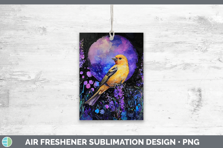 Birds 01 Galaxy Goldfinch Air Freshener Sublimation Car Fres