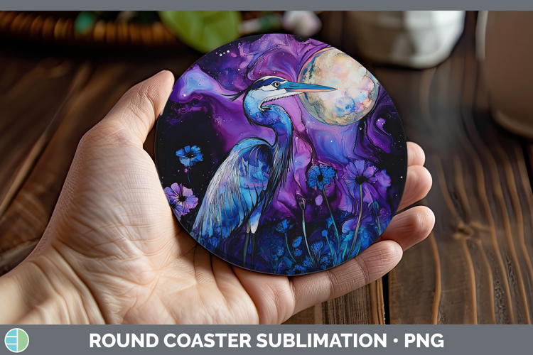 GorgeousBirds 01 Galaxy Round Coaster design.