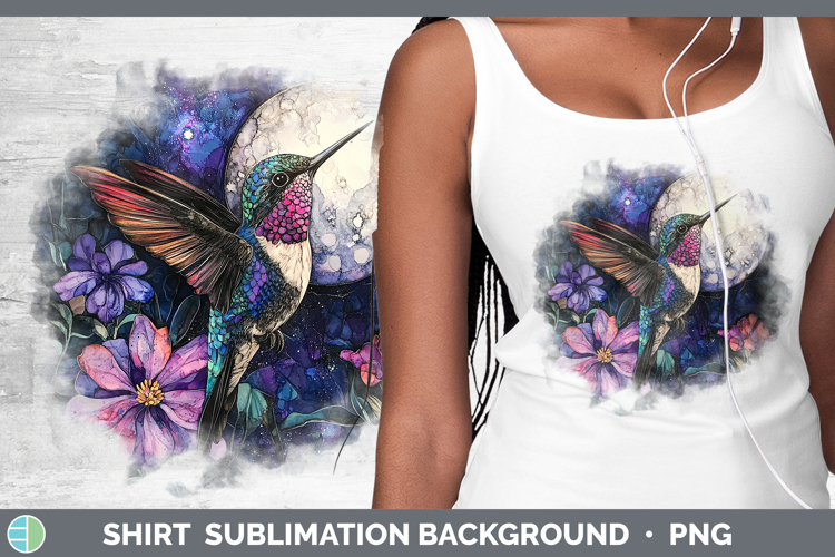 Birds 01 Galaxy Hummingbird Shirt Sublimation Sublimation Ba