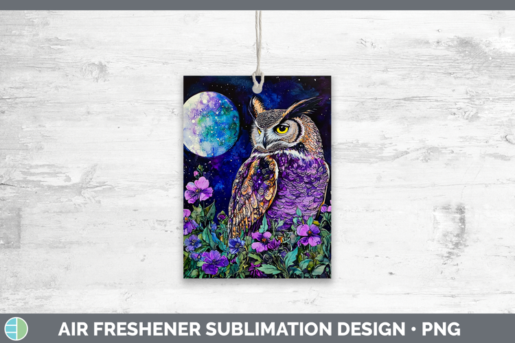 Birds 01 Galaxy Owl Air Freshener Sublimation Car Freshener
