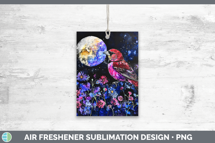 Birds 01 Galaxy Pine Grosbeak Air Freshener Sublimation Car