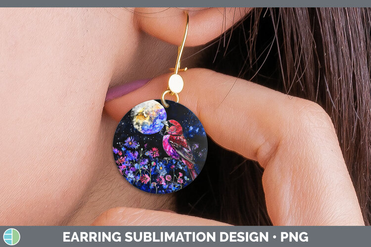 GorgeousBirds 01 Galaxy Round Earrings design.