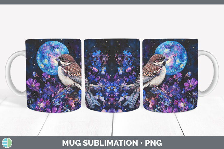GorgeousBirds 01 Galaxy Mug Wrap design.
