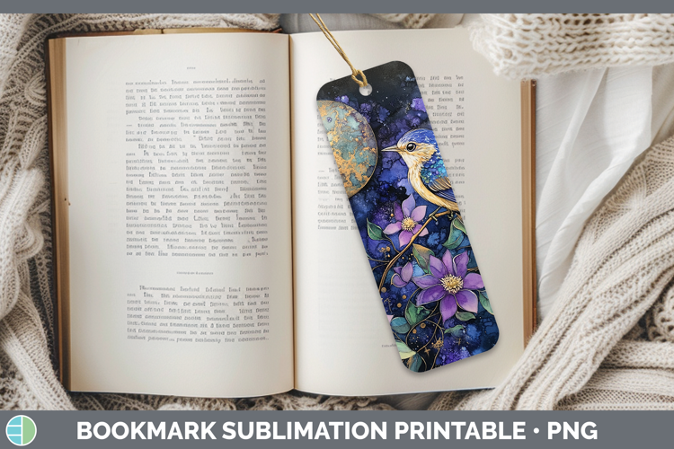 Birds 01 Galaxy Warbler Bookmark Sublimation Printable Desig