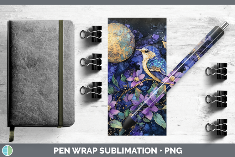Birds 01 Galaxy Warbler Pen Wrap Sublimation Pen Designs