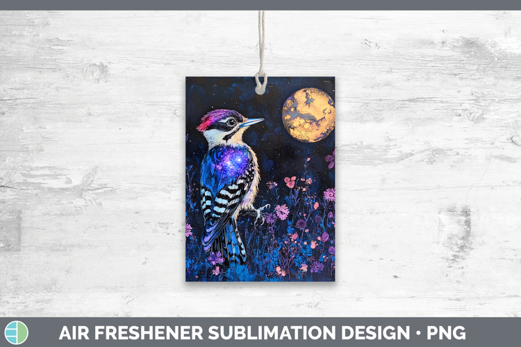 Birds 01 Galaxy Woodpecker Air Freshener Sublimation Car Fre