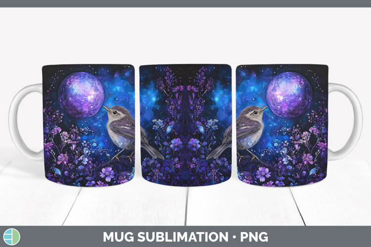 GorgeousBirds 01 Galaxy Mug Wrap design.
