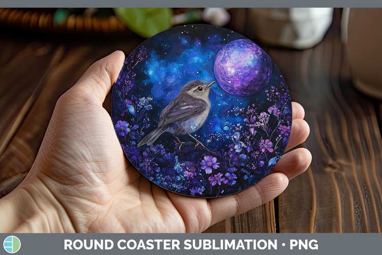 Birds 01 Galaxy Wren Round Coaster Sublimation Coaster Desig