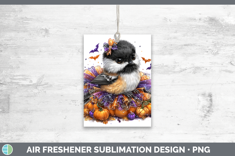 Birds 01 Halloween Chickadee Air Freshener Sublimation Car F