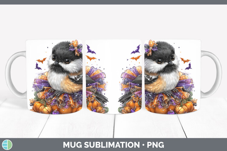 GorgeousBirds 01 Halloween Mug Wrap design.