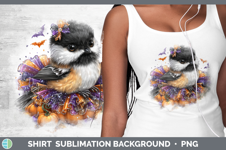 Birds 01 Halloween Chickadee Shirt Sublimation Background De