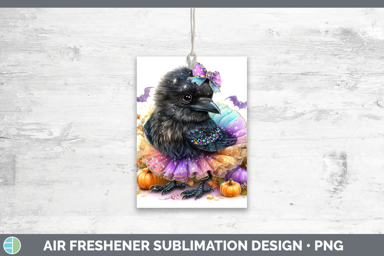 Birds 01 Halloween Crow Air Freshener Sublimation Car Freshe