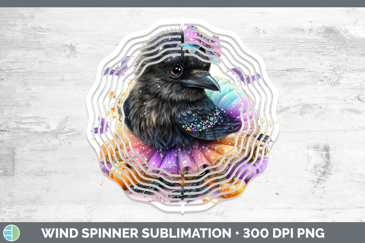 Birds 01 Halloween Crow Wind Spinner Sublimation Spinner Des