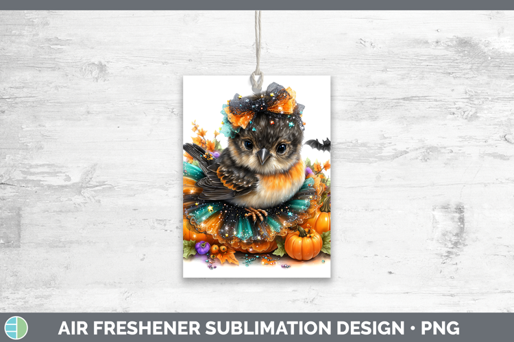 Birds 01 Halloween Finch Air Freshener Sublimation Car Fresh