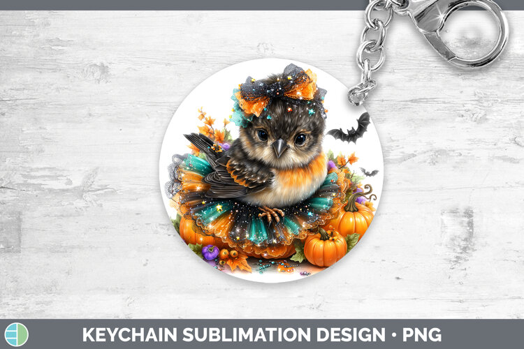 GorgeousBirds 01 Halloween Keychain design.