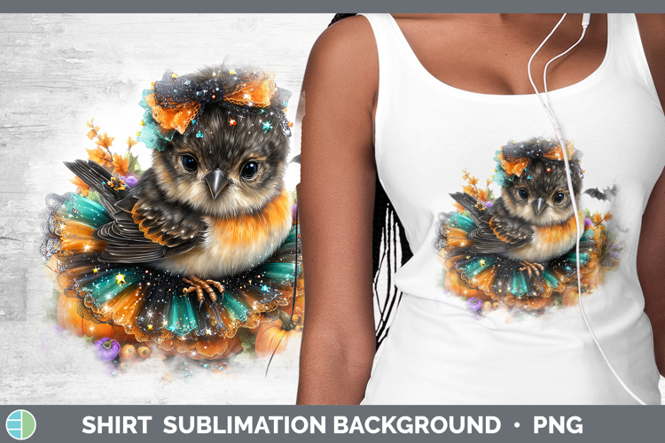 Birds 01 Halloween Finch Shirt Sublimation Background Design