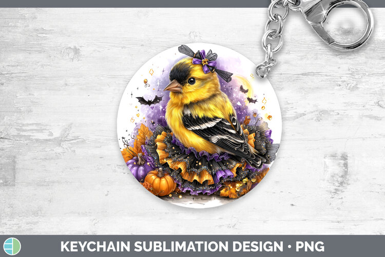 GorgeousBirds 01 Halloween Keychain design.