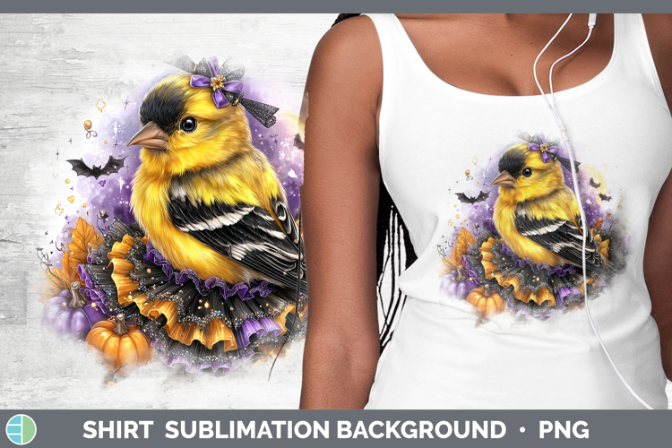 Birds 01 Halloween Goldfinch Shirt Sublimation Background De