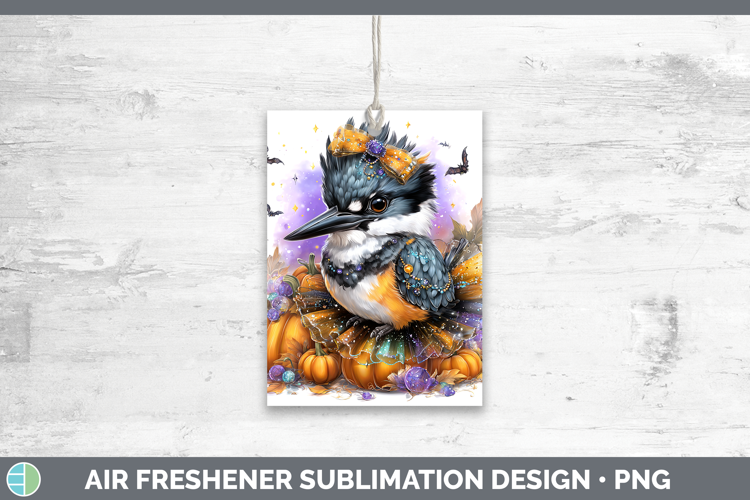 Birds 01 Halloween Kingfisher Air Freshener Sublimation Car