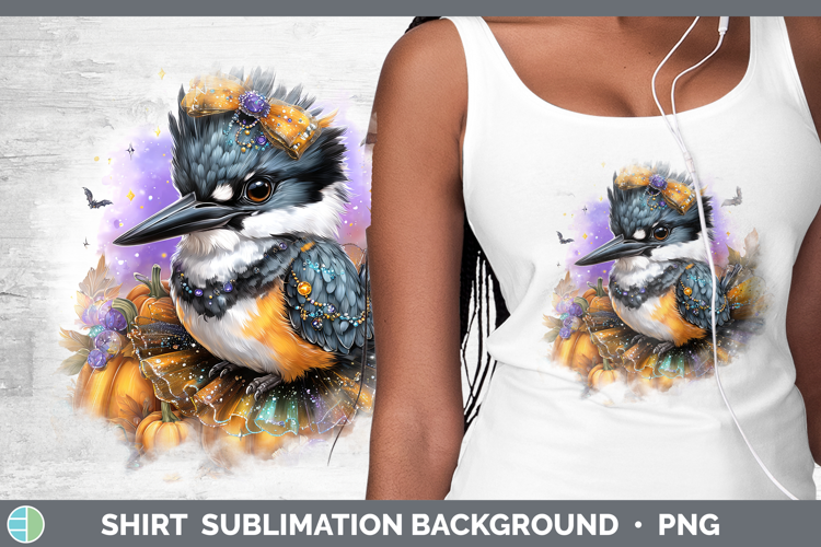 Birds 01 Halloween Kingfisher Shirt Sublimation Background D