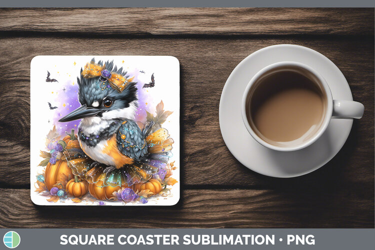 GorgeousBirds 01 Halloween Square Coaster design.