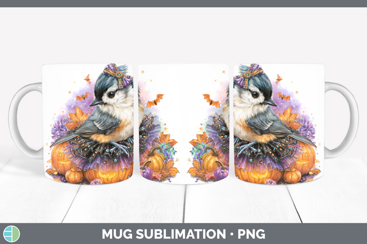 Birds 01 Halloween Nuthatch Mug Wrap Sublimation Coffee Cup