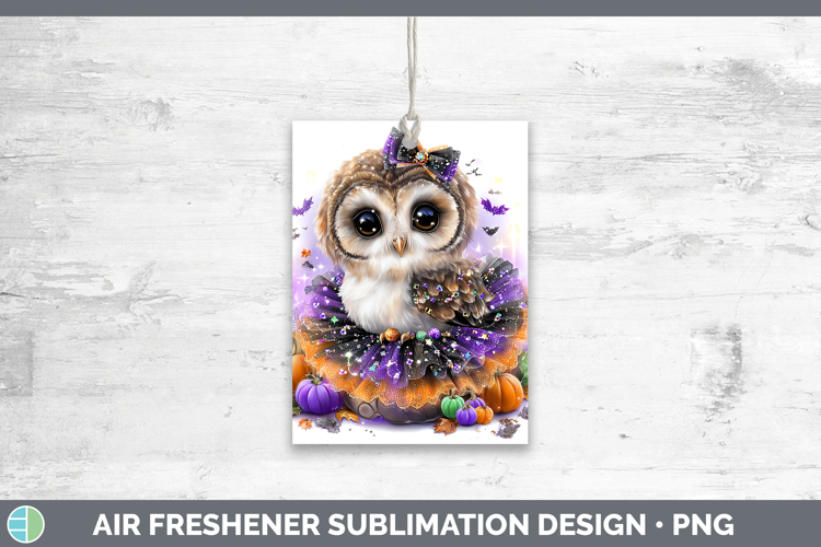 Birds 01 Halloween Owl Air Freshener Sublimation Car Freshen