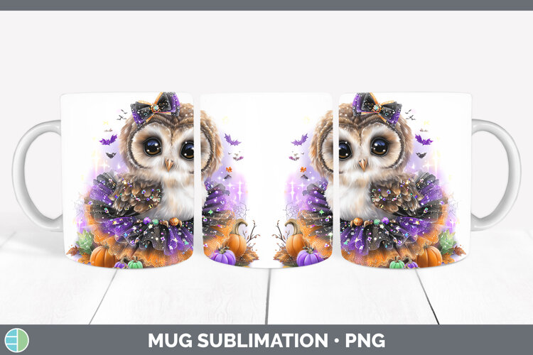 GorgeousBirds 01 Halloween Mug Wrap design.