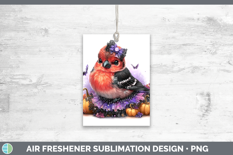 Birds 01 Halloween Pine Grosbeak Air Freshener Sublimation C