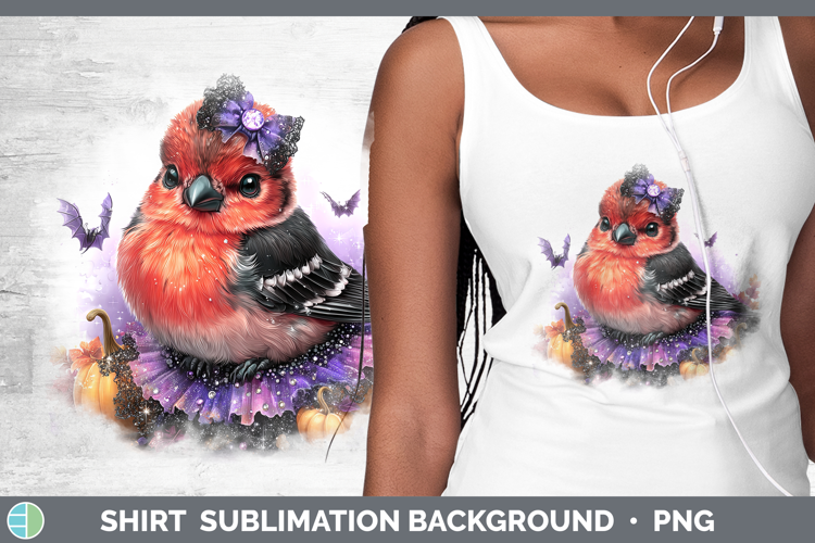Birds 01 Halloween Pine Grosbeak Shirt Sublimation Backgroun