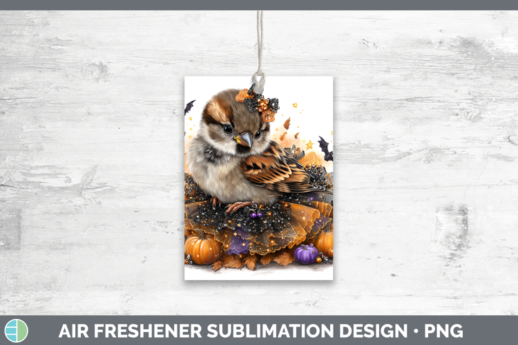 Birds 01 Halloween Sparrow Air Freshener Sublimation Car Fre