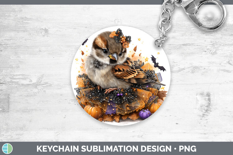 GorgeousBirds 01 Halloween Keychain design.