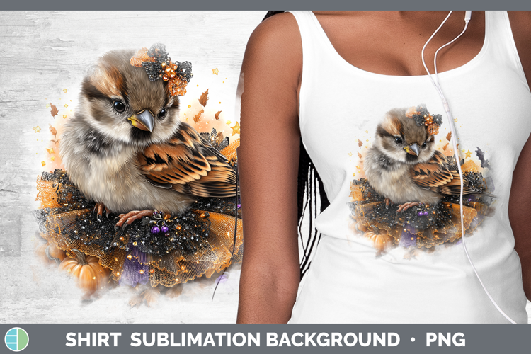 Birds 01 Halloween Sparrow Shirt Sublimation Background Desi